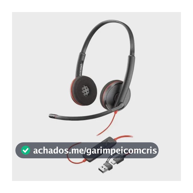 Fone de ouvido Plantronics Blackwire C3220 USB Tipo A e Tipo C