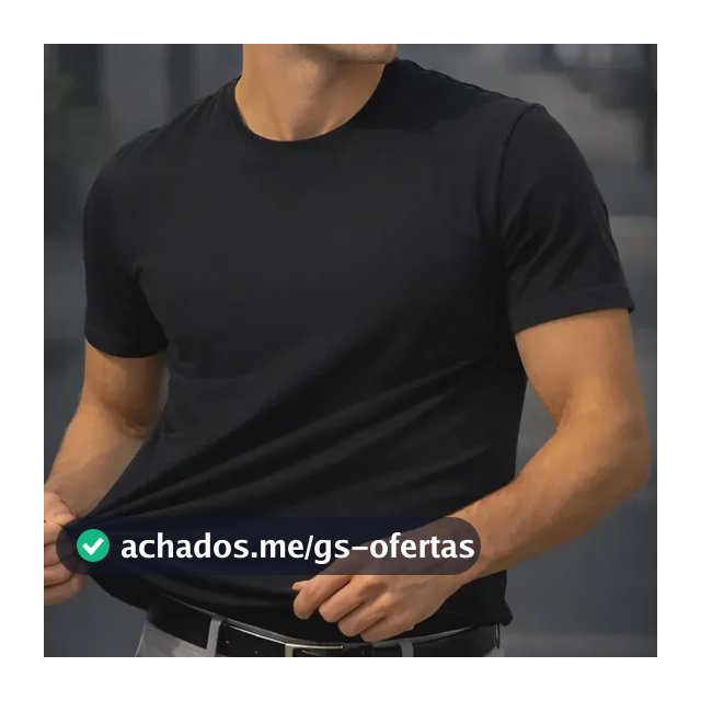 Camiseta Basica Modal Masculina Algodão Malha Peruana Preto Sem Estampa Gg Liso