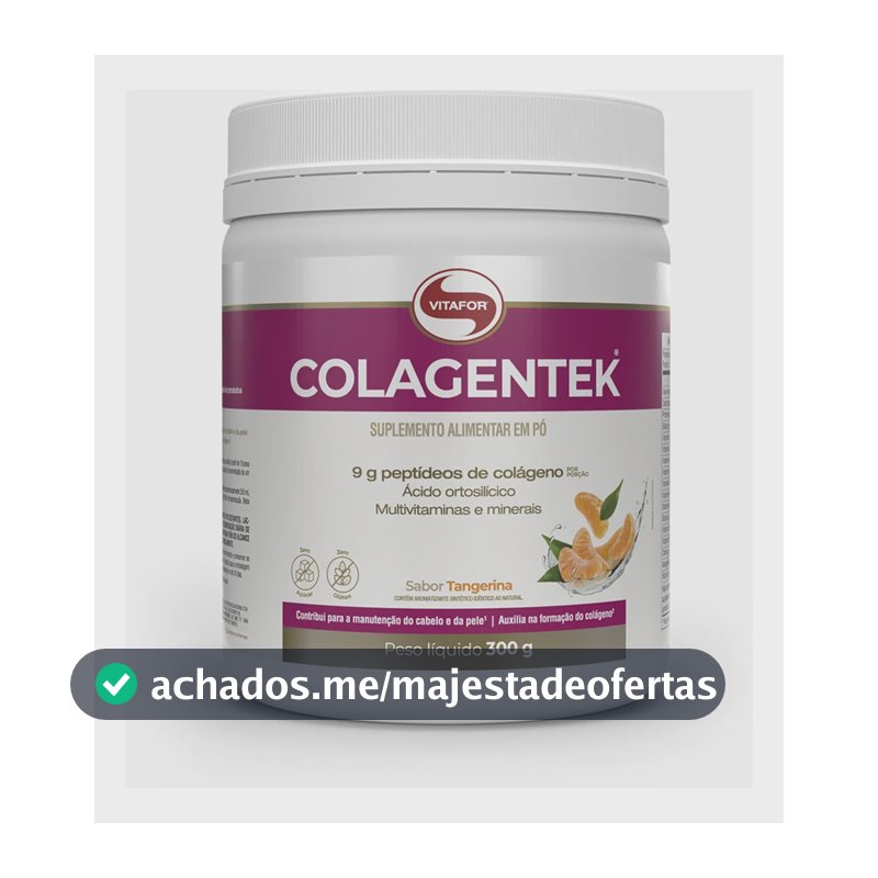 Suplemento alimentar Colagentek Tangerina 300g Vitafor