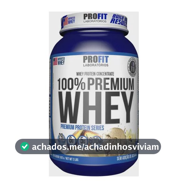 100% Whey Premium - 907g Baunilha - Profit