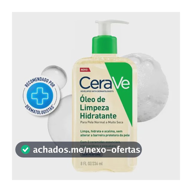 Óleo de Limpeza Facial Hidratante Para Pele Seca e Atópica CeraVe 236ml