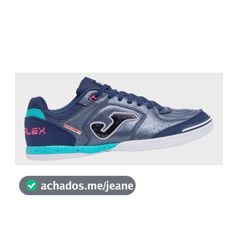 Chuteira Futsal Joma Top Flex Indoor Super Resistente Couro Marinho/azul Premium 41 Br