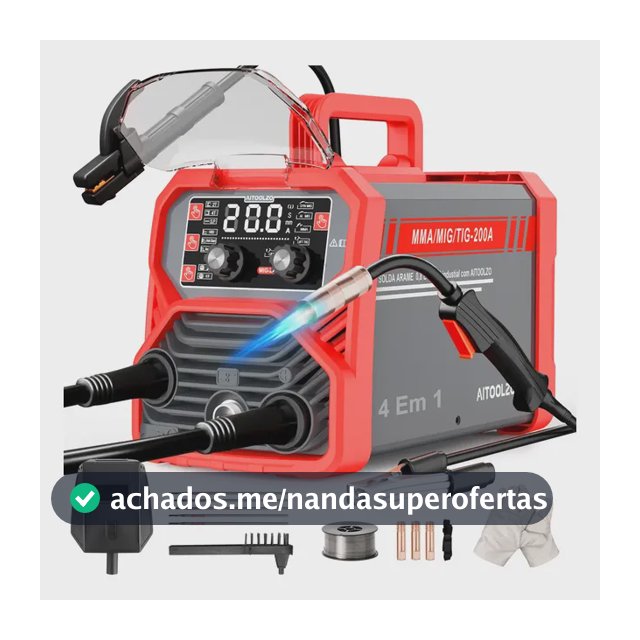 Soldadora Inversora Aitoolzo Mig/tig/mma/syn Ai 4em1 Digital Sem Gás Vermelho