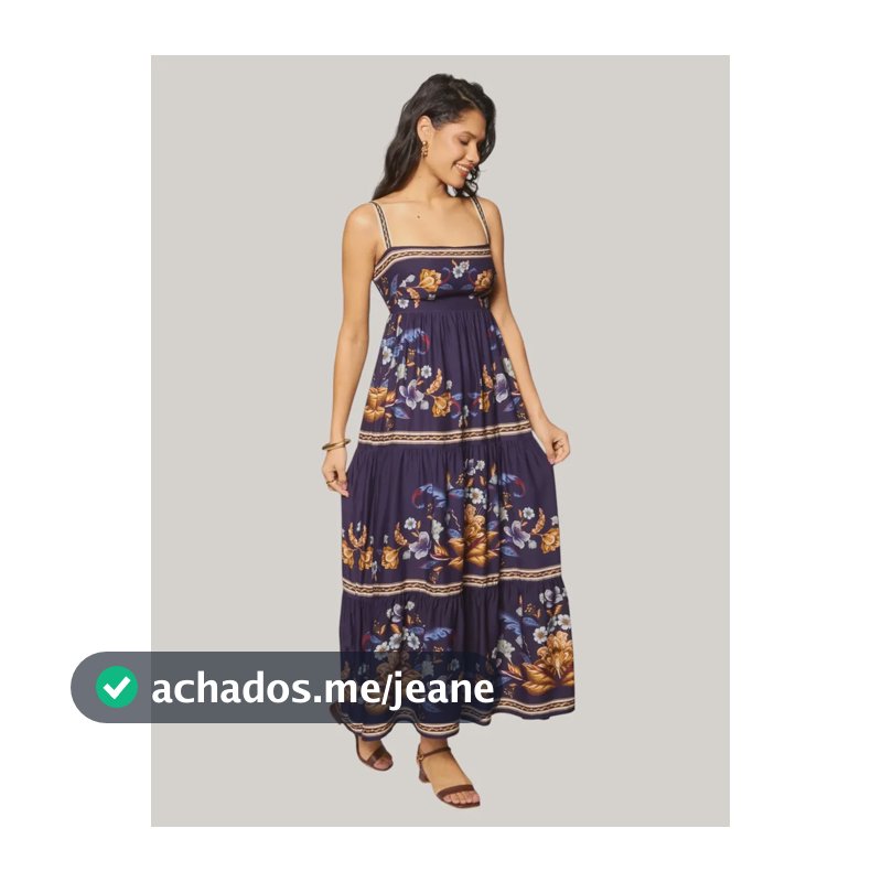 Vestido Cropped Floral Maye Azul Farm Floral Maye_az Urano Florido P