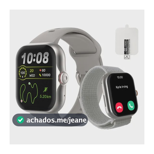 Smartwatch Bettdow Fb055 1.85" Esportivo Ia Gps 3atm Música Prateado