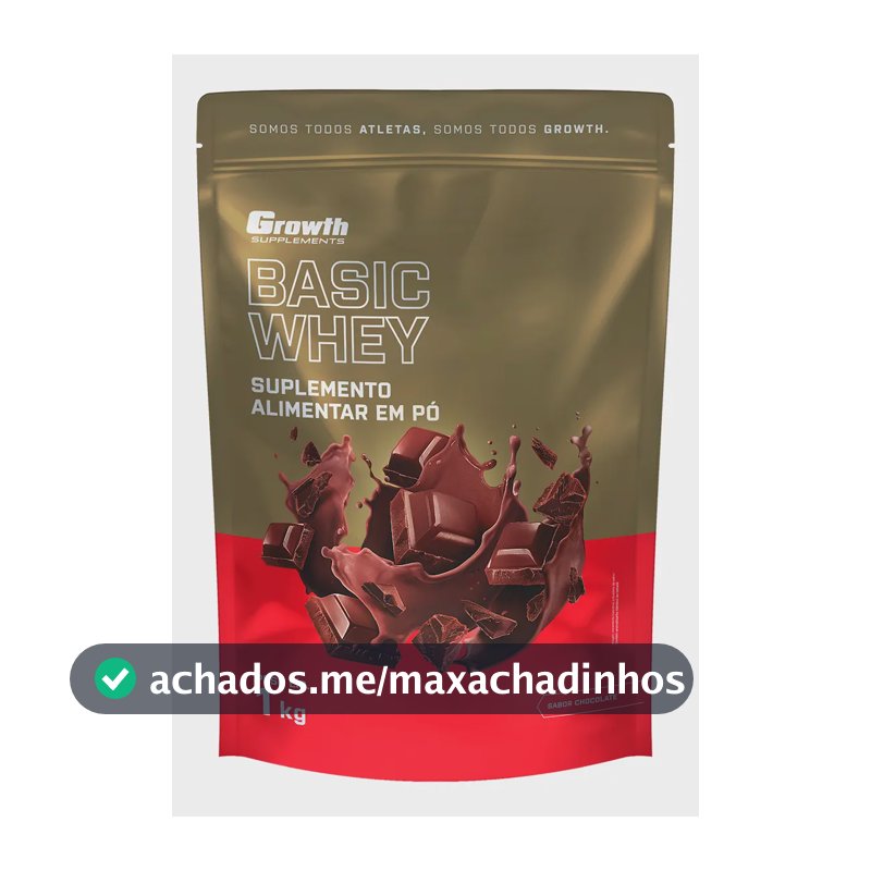 Proteína Growth Supplements Basic Whey em pó sabor Chocolate x 1kg