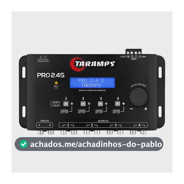 Processador De Áudio Digital Taramps Pro 2.4s Equalizador