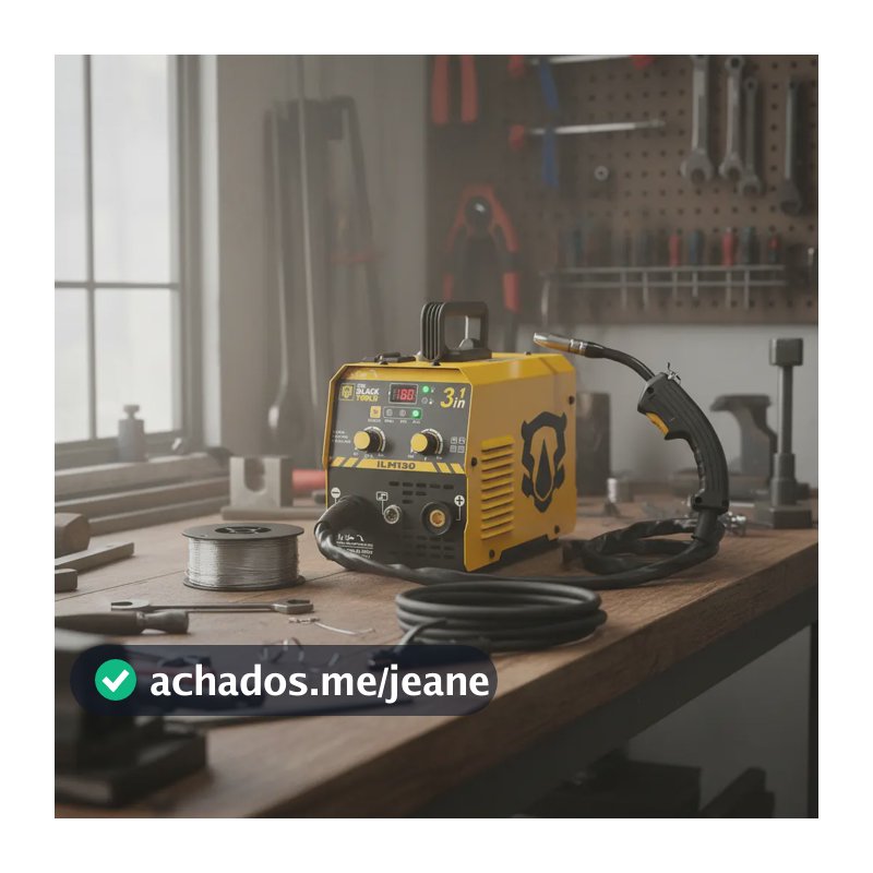 Máquina Inversora Profissional 130a Mig Sem Gás Mma Tig  Amarelo 220v