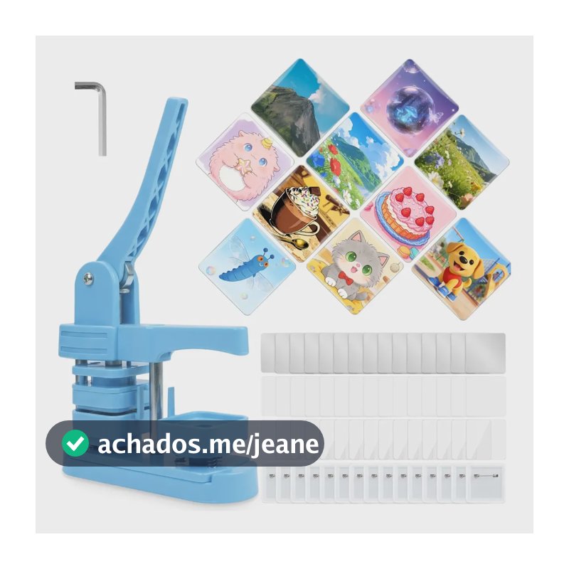 Máquina De Fazer Botões De 50 Mm Kit Completo 100 Botões