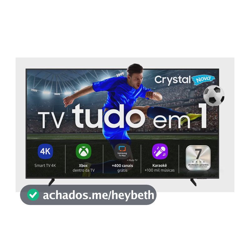 Samsung Smart Tv 65 Crystal Uhd 4k U8600f 2025, Xbox Cloud Gaming, Canais Gratuitos, Alexa