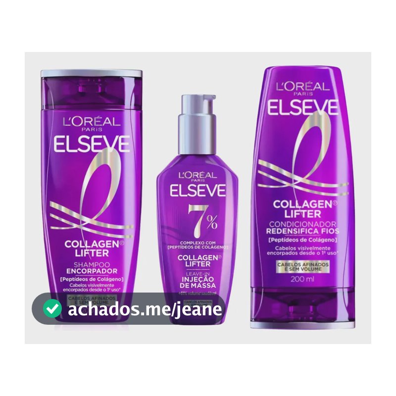 Kit Elseve Collagen Lifter Sh + Cond + Sérum 200ml