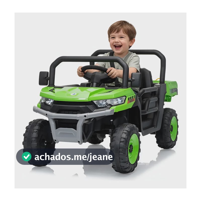 Carro Elétrico Infantil Buggy Aventura 12v Brastoy Cor Verde Verde