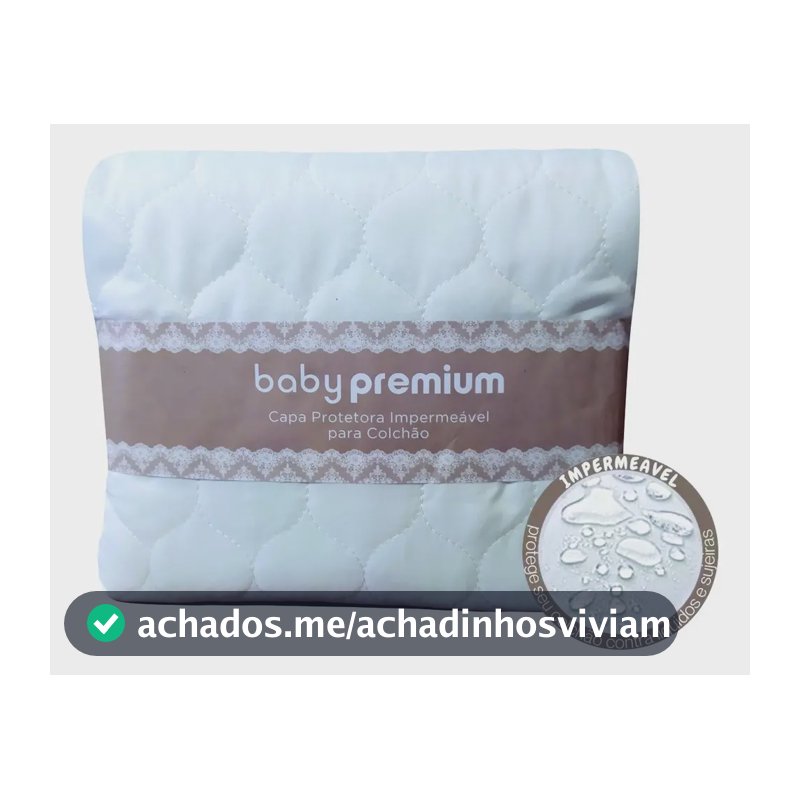 Protetor Impermeável Para Colchão De Berço 130x70x15cm Sul Brasil Branco Elástico