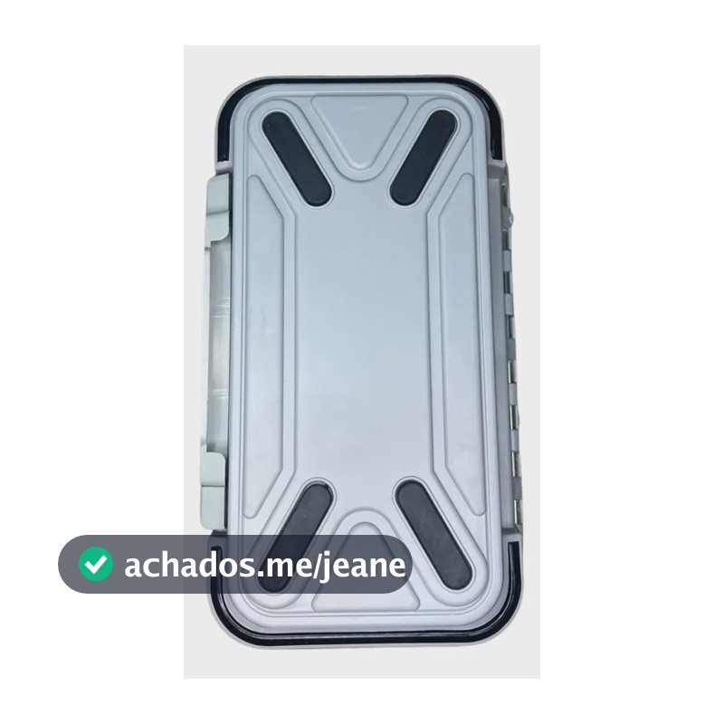 Estojo Flutuante De Pesca C/ 12 Divisórias Isca Artificial  Cinza