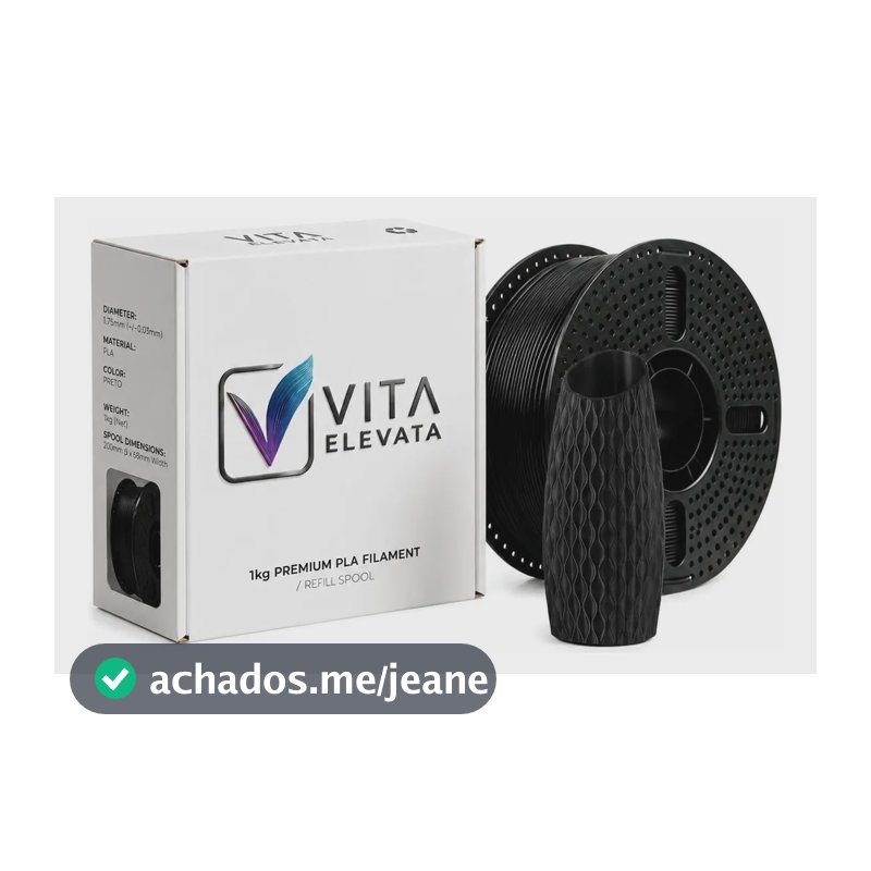 Filamento Pla Premium 1,75mm 1kg Impresso3d - 13 Cores Preto