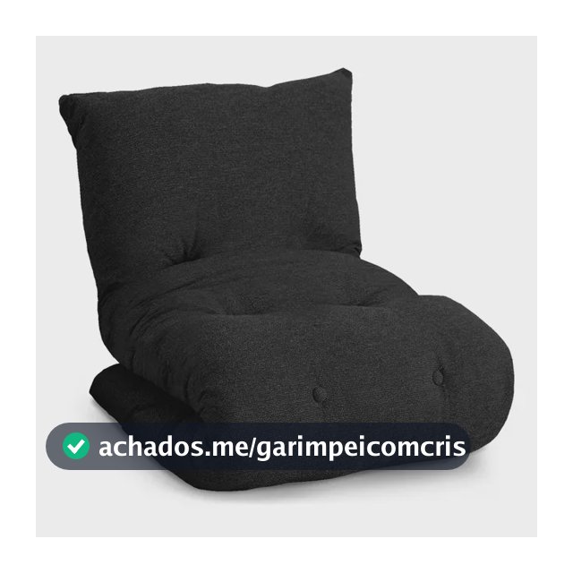Futon Colchonete Dobrável De Espuma Preto Solteiro