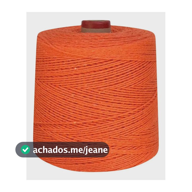 Linha De Crochê Colorida Eco Brasil 6 Fios 1 Kg Barbante Cor Laranja