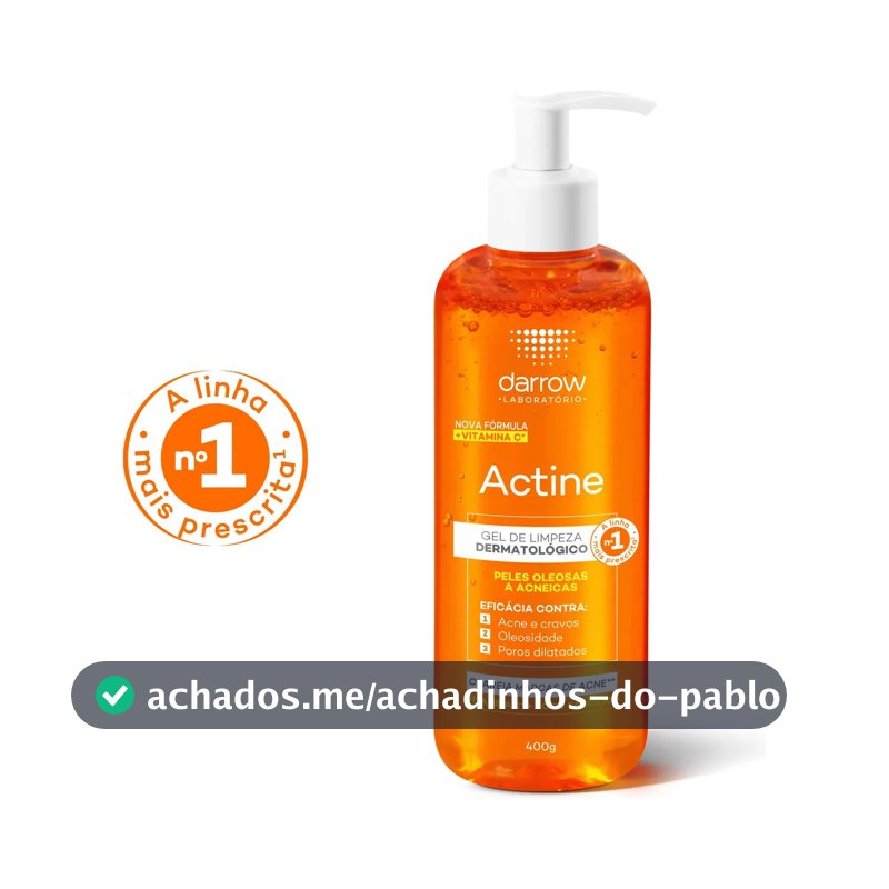 Gel de Limpeza Facial Darrow Actine Pele Oleosa e Acneica 400g