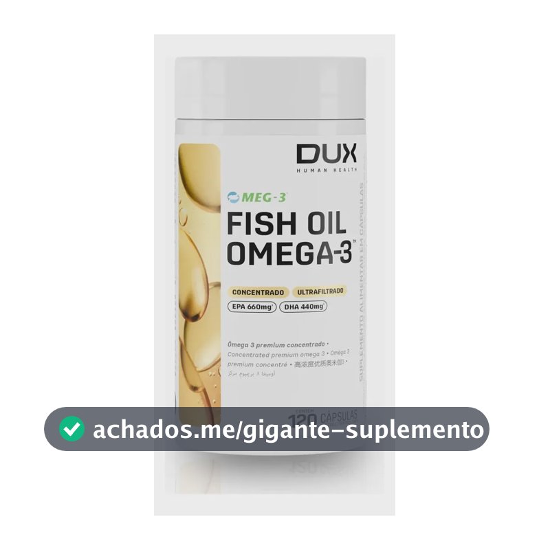 Ômega 3 Dux Fish Oil 120 Cápsulas 660mg Epa 440mg Dha Sem Sabor