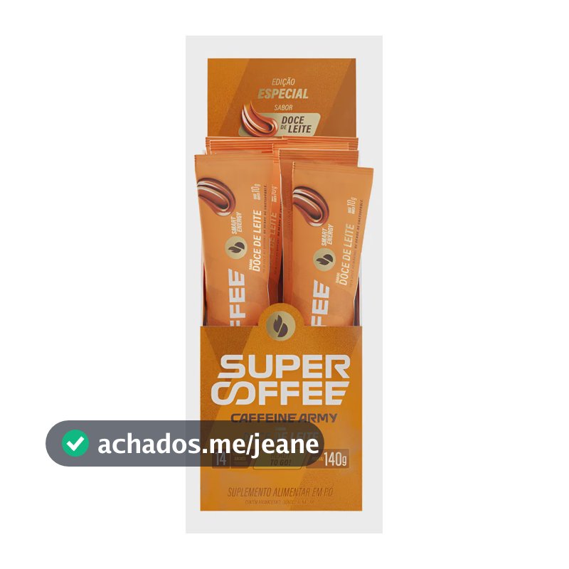 Super Coffee To Go 14 Sachês Caffeine Army Sabor Doce De Leite