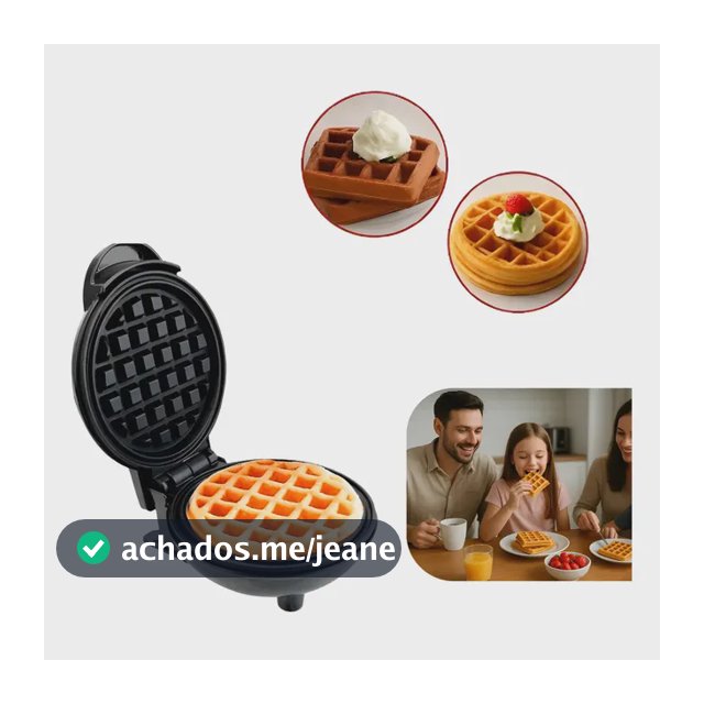 Mini Máquina De Fazer Waffle Panqueca Elétrica Portátil 110v