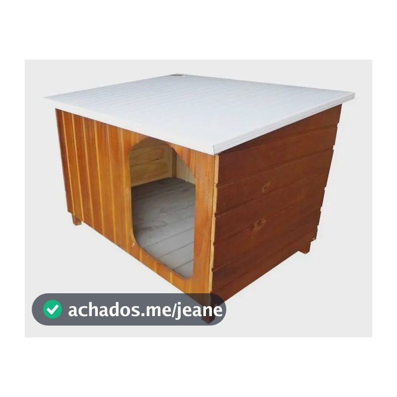 Casinha Cachorro Grande Criadeira Teto Galvanizado Marrom-claro