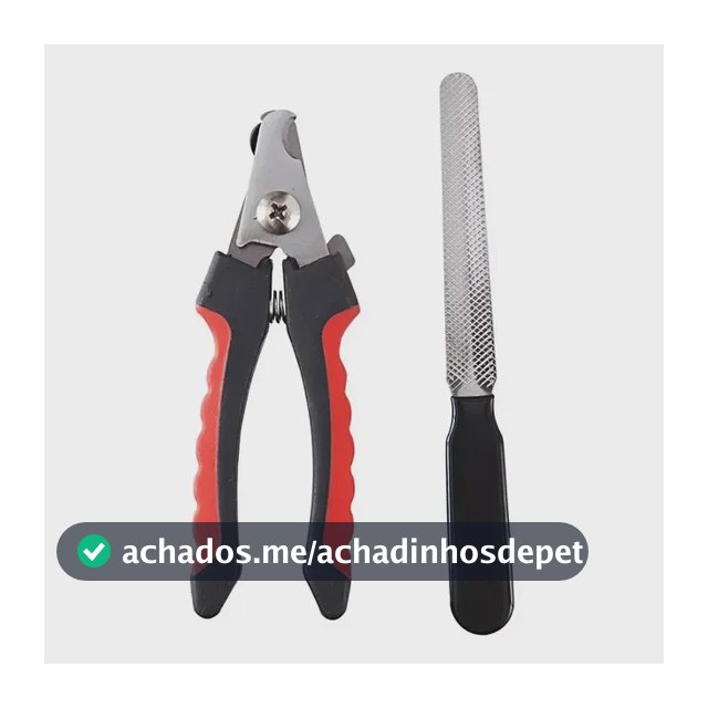 Alicate De Unha Cortador + Lixa Pet Cão Gato Cachorro