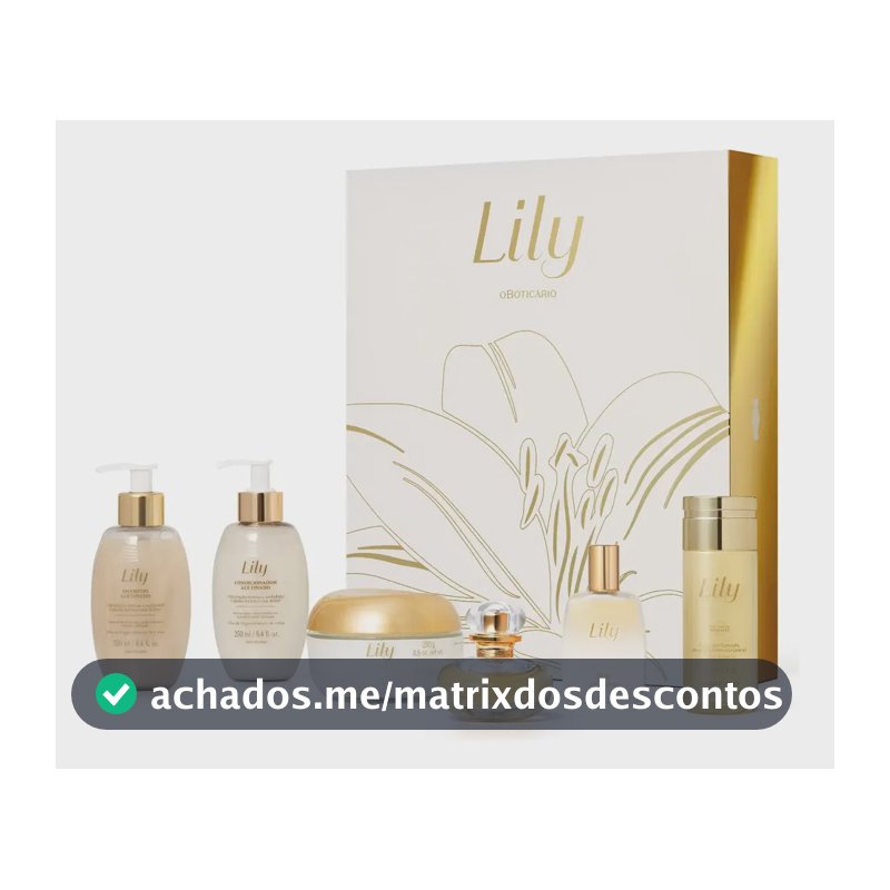 O Boticário Lily Kit Presente 20 Anos Edição Especial