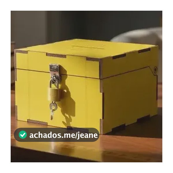 Cofre Porta Dinheiro Caixinha Caixa + Cadeado