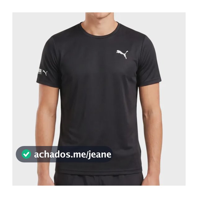 Camiseta Puma Masculina Térmica Manga Curta Proteção Uv 50+