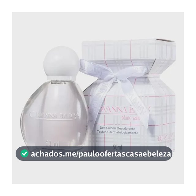 Deo Colônia Giovanna Baby Blanc Vanilla 50ml Floral Cruelty-Free