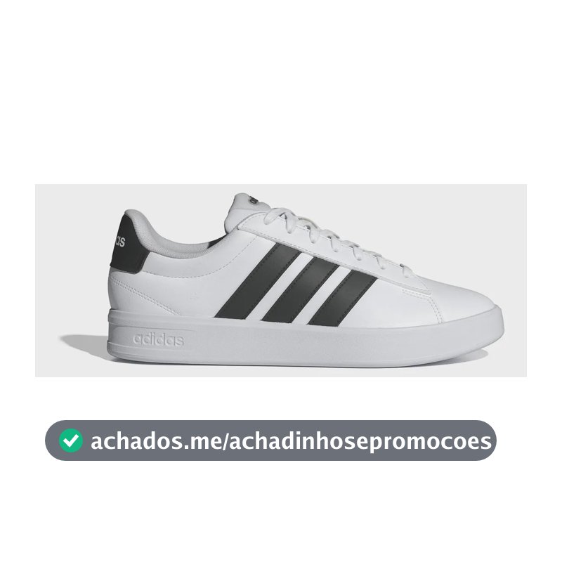 Tênis Masculino Grand Court 3.0 adidas Ftwwht/cblack/ftwwht Liso 40 Br