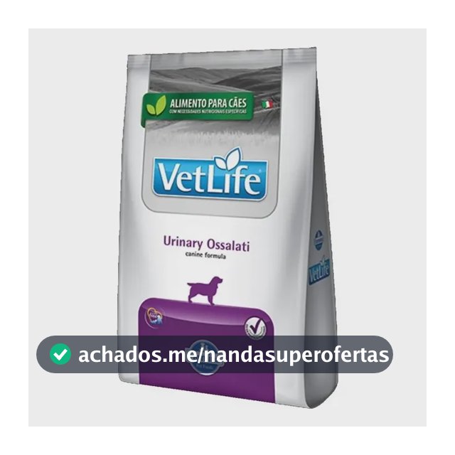 Ração Seca Vet Life Urinary Ossalati Cão Adulto 2kg