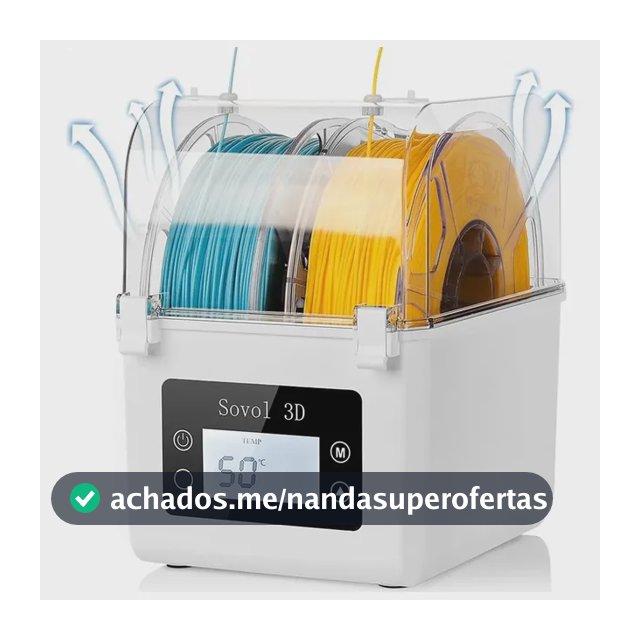 Caixa Secadora Dupla Para Filamento De Impressora 3d Compatível 127v E 220v