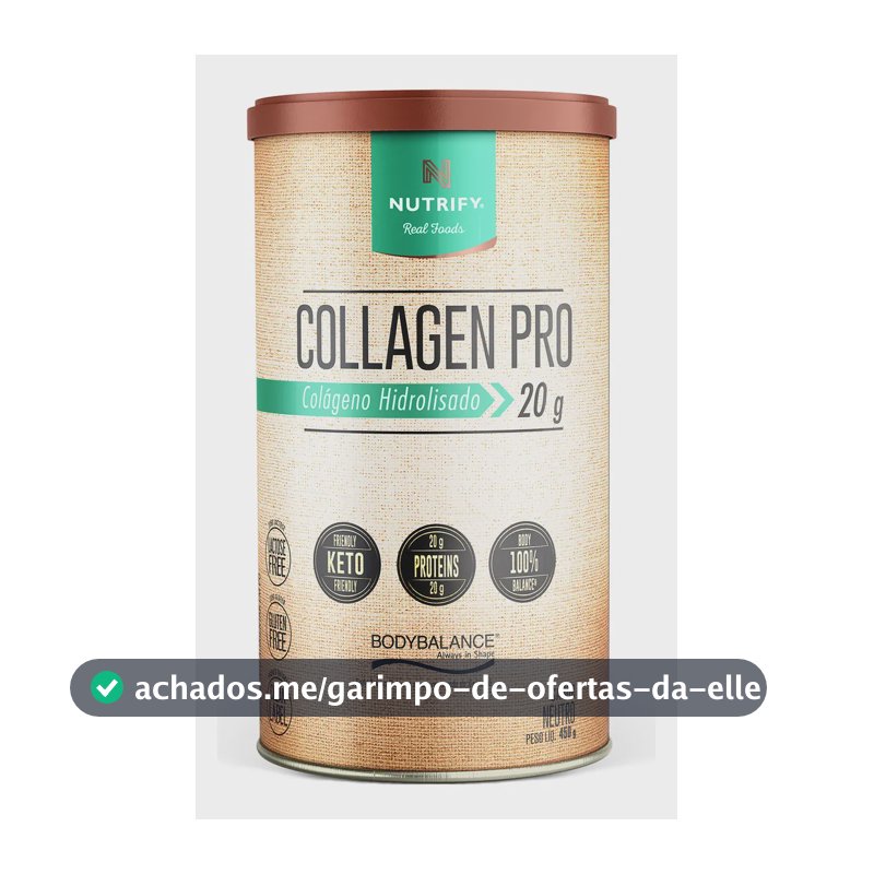 Colágeno Nutrify Pro Body Balance em pó Sem sabor x 450g