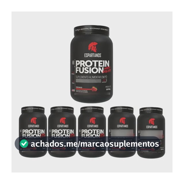 6x Protein Fusion Whey Isolate 900g - Kit Atacado Cx Fechada Morango