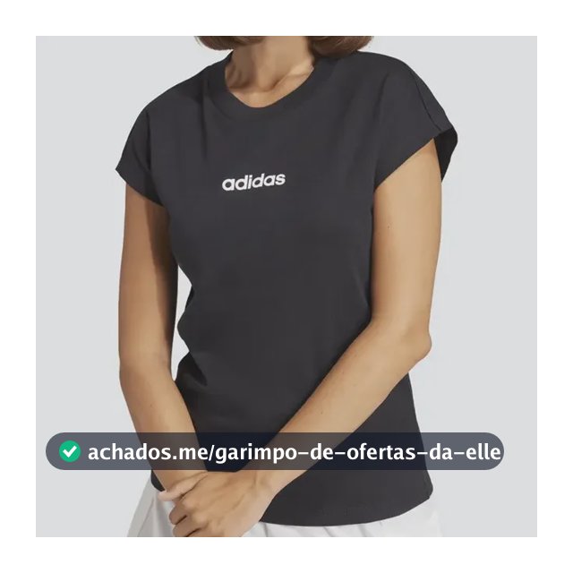 Camiseta adidas Logo Linear Feminina Preta