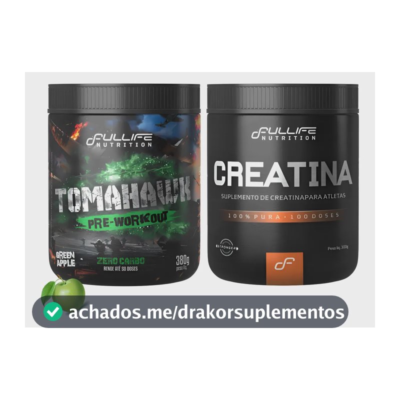 Aminoácidos Fullife Nutrition Maçã Verde Creatina Pré Treino