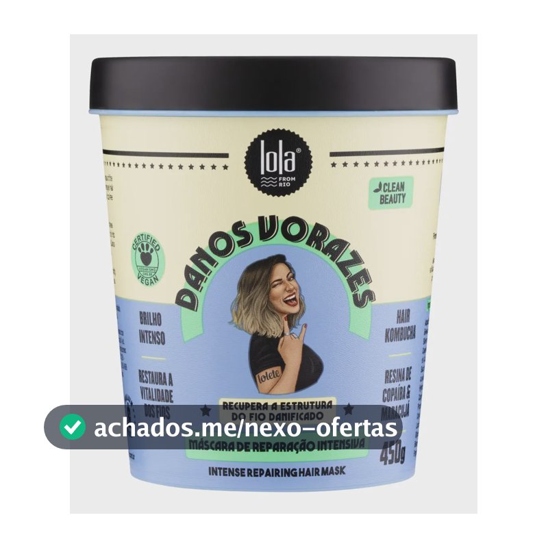 Danos Vorazes Máscara de Tratamento Capilar Reparação 450gr - Lola From Rio