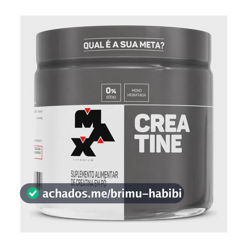Creatina 100g Creatina Monohidratada Max Titanium Sem Sabor Alta Pureza
