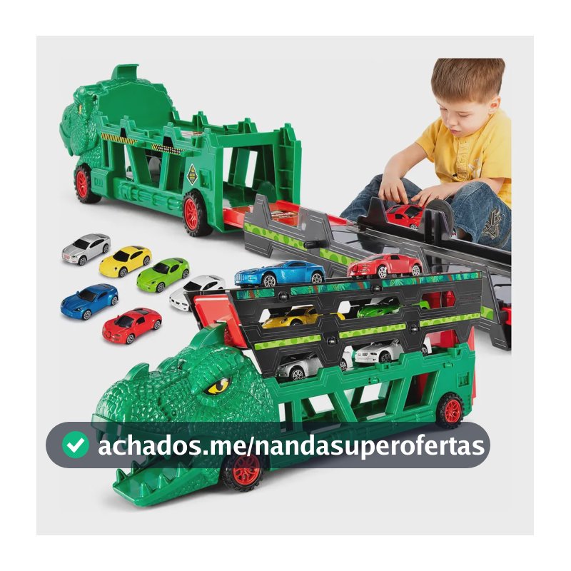 Lançador Dino Dinossauro 6 Carrinhos Brinquedo Infantil Pista De Corrida Super Velocidade Lançamento Automático Presente Menino 3 anos