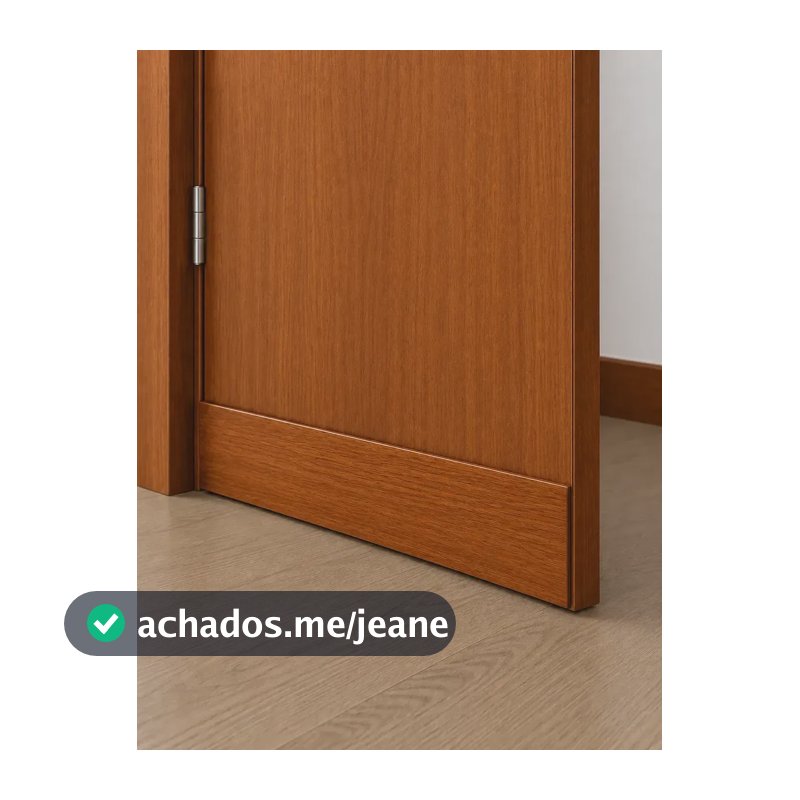 Salva Protetor Porta 3,5cm X 10,5cm Branco/preto Imbuia Canela 60cm