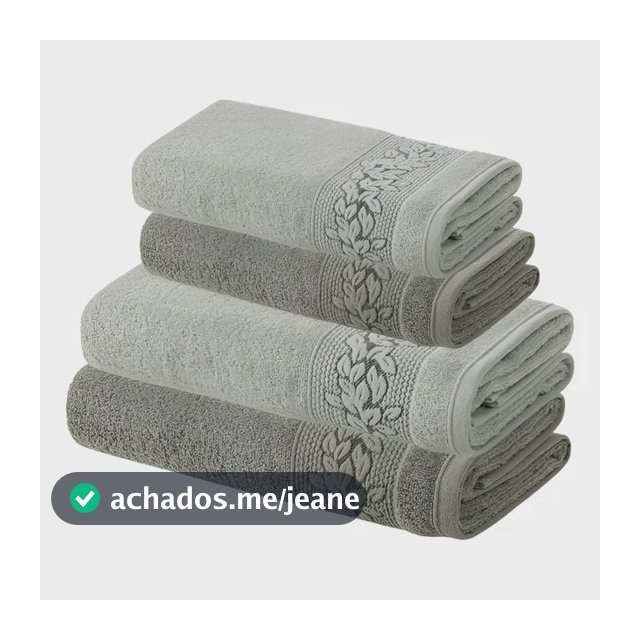 Jogo De Toalhas 4 Pçs Fio Cardado 100% ALG Provence Karsten