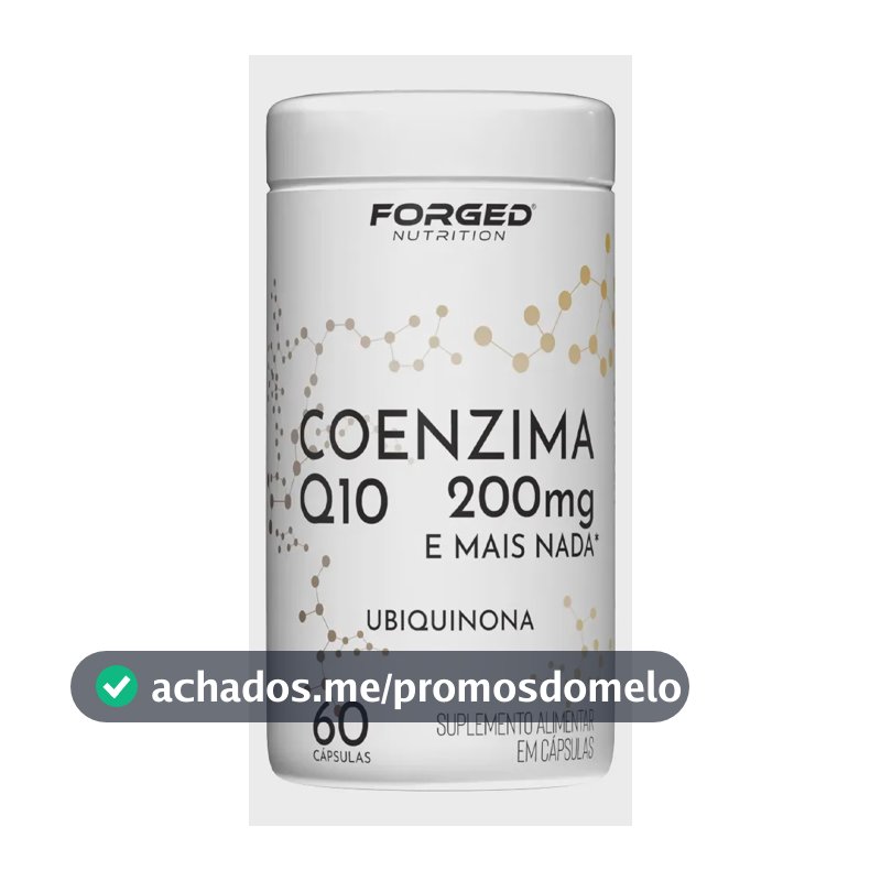 Coenzima Q10 200mg Pura Alta Concentração 60 Cápsulas - Forged Nutrition Sem Sabor