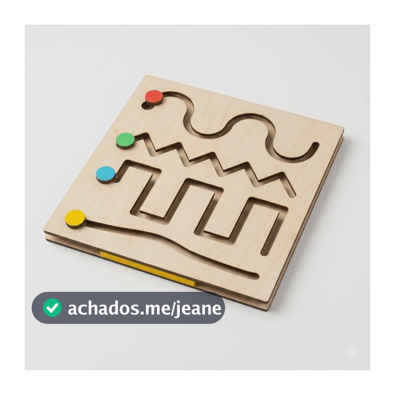 Painel Psicomotor Brinquedo Educativo E Pedagógico Em Mdf Amarelo