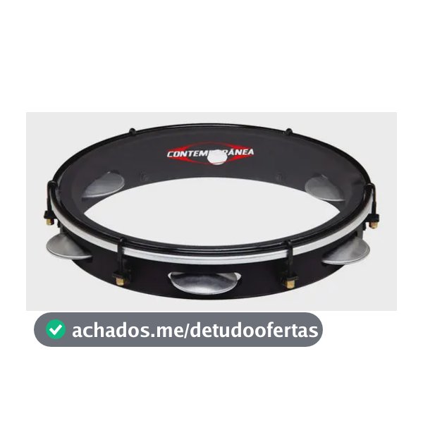 Pandeiro Contemporanea 12 Simples/ Preto/ Ny Light 84lbk Cor Preto
