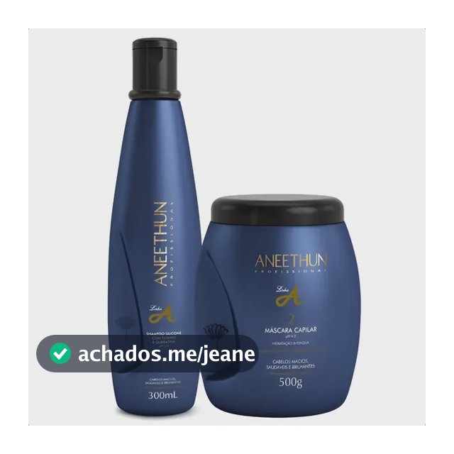 Kit Aneethun Shampoo 300ml E Máscara 500g Linha A Hidratação