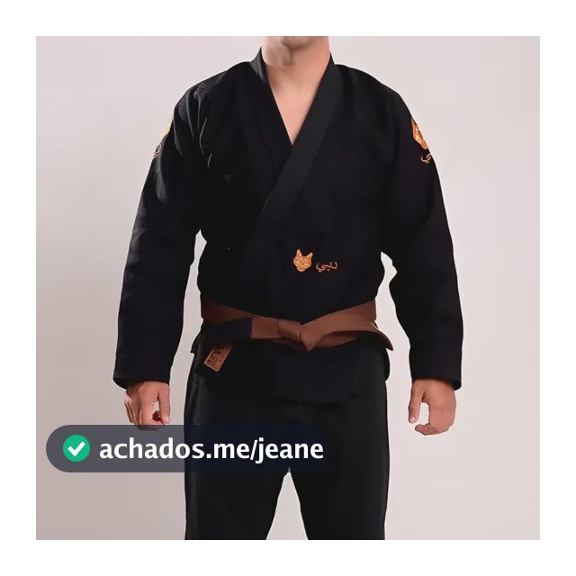 Kimono Jiu Jitsu Vouk Dubai Trançado + Bolsa De Cor Preto Tamanho A3
