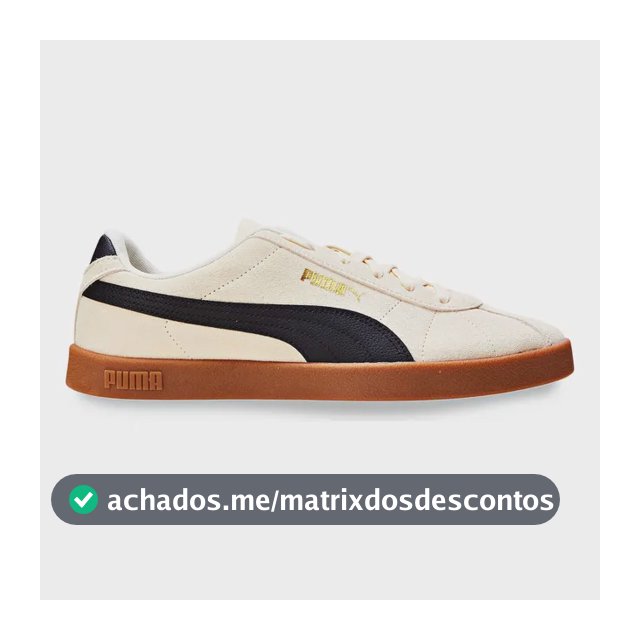 Tênis Masculino E Feminino Club Ii Puma Alpine Snow-puma Black-puma Gold Geométrico 43 Br