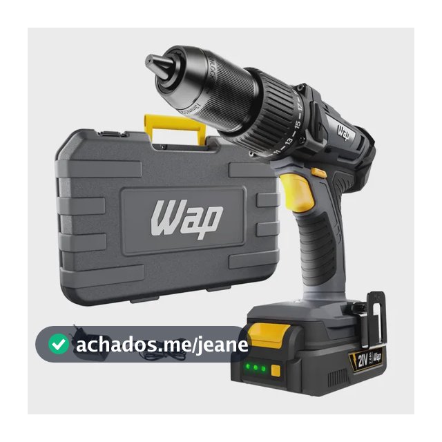 Parafusadeira E Furadeira De Impacto WAP K21 ID03 Sem Fio Com Maleta Organizadora Bivolt
